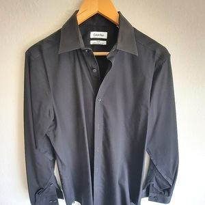 Calvin Klein Steel Men's Black Shirt Non-Iron